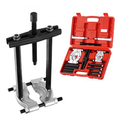 14-piece heavy duty bearing puller kit with adjustable separators and durable steel construction.