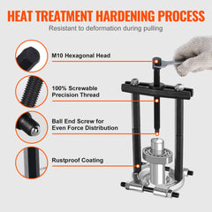 14-piece heavy duty bearing puller kit with adjustable separators and durable steel construction.