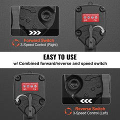 Lightweight Bostome 3/8" air impact wrench with rubber handle and 690 ft-lbs torque.