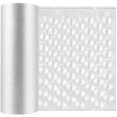 Rolled white HDPE air cushion film, 16 inches wide, 984 feet long for wrap machines.