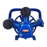 Bostome 10HP air compressor pump head with 3 cylinders and 17.5 CFM at 90 PSI.