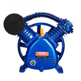 Bostome 5.5HP 2-cylinder air compressor pump head with twin-cylinder design and oil-lubricated construction.