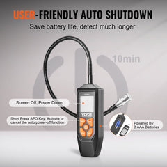 Bostome Natural Gas Leak Detector with a flexible 18.5" probe and LCD alarm indicators.