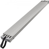 Telescoping aluminum work plank, adjustable from 6-9ft, with a 500lbs capacity and non-slip surface.