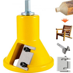 Bostome 1.5" log tenon cutter with dual straight blades made of aluminum and steel.