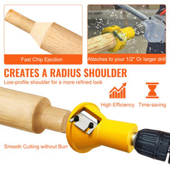 Bostome 1.5" log tenon cutter with dual straight blades made of aluminum and steel.