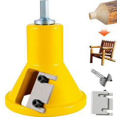 Bostome 1.5" log tenon cutter with dual straight blades made of aluminum and steel.