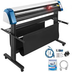Bostome 53" semi-automatic vinyl cutter plotter machine with stand and LED display.