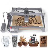Bostome 20W Laser Engraver with 15.7"x15.7" workspace for cutting wood and metal.