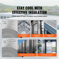 Bostome double reflective foam core radiant barrier roll, 48 inches by 50 feet, with aluminum foil layers.