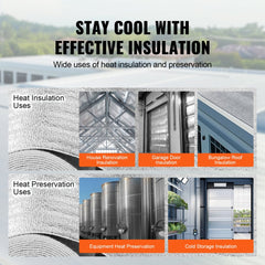 Bostome Double Reflective Foam Core Radiant Barrier roll, 48 in x 10 ft, with foil and foam for heat insulation.