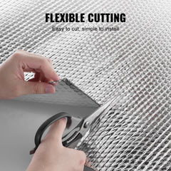 Bostome double reflective insulation roll featuring 48 in x 10 ft air bubble film with aluminum foil.