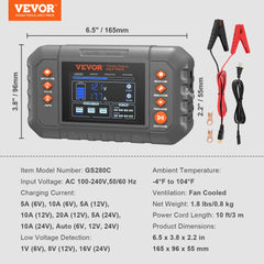 Bostome 20A Smart Battery Charger with LCD display for LiFePO4 and lead-acid batteries.