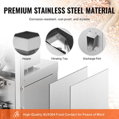 Stainless steel automatic powder filling machine for 1-100g with intelligent control panel.