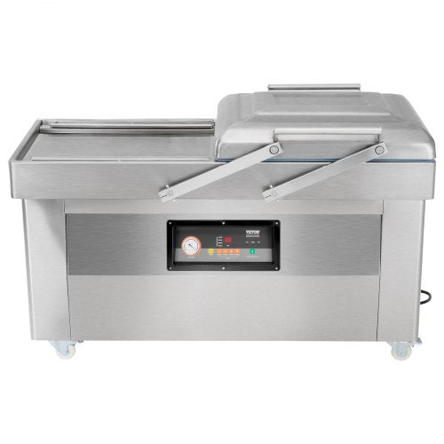 Bostome Chamber Vacuum Sealer with a 23.62" sealing length and 1200W power for food preservation.