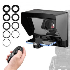Bostome 10" Portable Teleprompter with HD screen for clear script reflection and wide compatibility.