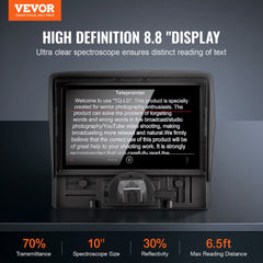 Bostome 10" Portable Teleprompter with HD screen and compatibility for various devices.
