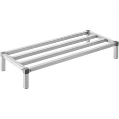 Aluminum dunnage rack measuring 48"x20"x8" with a heavy-duty design for stable storage.