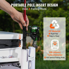 Bostome Beach Fishing Cart with 13" wheels, 8 rod holders, and a 300 lbs capacity.