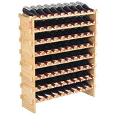 Bostome 72-bottle bamboo wine rack with 8 tiers for organizing wine bottles efficiently.