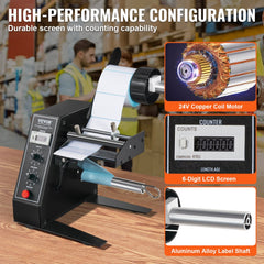 Bostome Automatic Label Dispenser with adjustable speed and width for efficient labeling tasks.