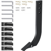 Bostome 16" box blade scarifier shanks with adjustable holes and durable steel construction.