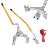 Bostome Truck Tire Changer tool kit with dismounting tool, bead keeper, and mounting bar.