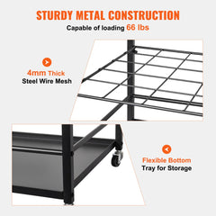 Mobile metal blueprint storage rack with 50 slots for organizing documents efficiently.