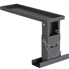 Adjustable steel ladder leveler for uneven stairs with non-slip mats and foldable design.