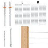 Bostome 122 pack of T316 stainless steel cable railing swage stud tension end fittings.