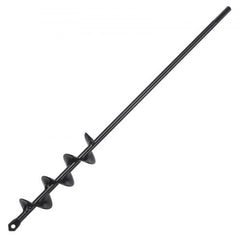 Garden auger drill bit with 1.6" diameter, 16.5" length, and 3/8" hex drive for easy planting.
