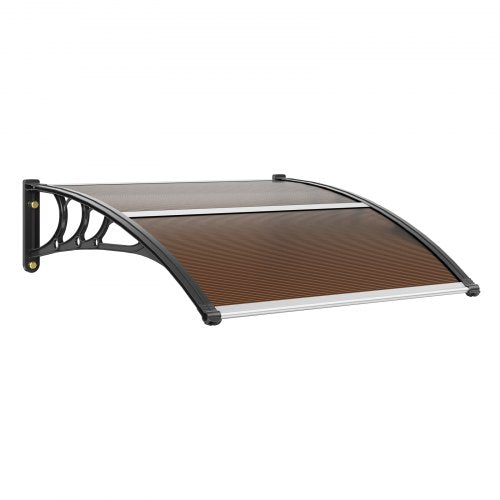 Bostome 40"x40" polycarbonate window door awning with a sleek design for sun and rain protection.