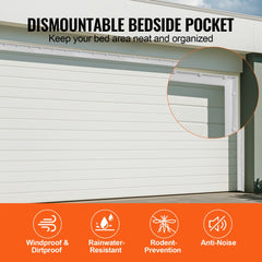 White 34 ft TPE seal strip for sealing garage door top and sides against drafts and weather.