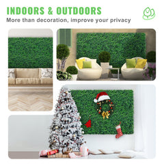Bostome artificial boxwood hedge wall panels in green, designed for privacy and decoration.