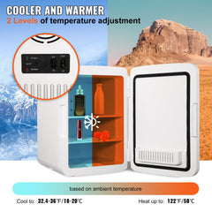 Black Vevor 10L Mini Fridge with dual cooling and warming modes for portable use.