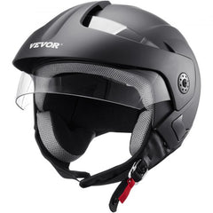 Bostome 3/4-face motorcycle helmet with Bluetooth, large lens, and multiple vents for comfort.