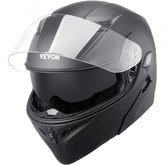 Black Bostome Unmasked motocross helmet with clear visor and Bluetooth slot.