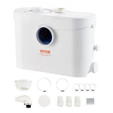 Bostome 700W macerator pump with copper motor, three inlets, and dual outlets for waste disposal.