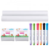 Bostome 32-piece easel accessory set with chalk, markers, and paper rolls for creative play.