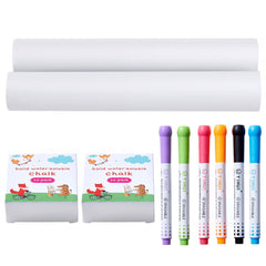 32-piece easel accessory set featuring chalk, markers, and paper rolls in various colors.