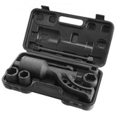 Bostome 1-inch drive torque multiplier wrench set made of alloy steel, up to 6800Nm, with four sockets and case.
