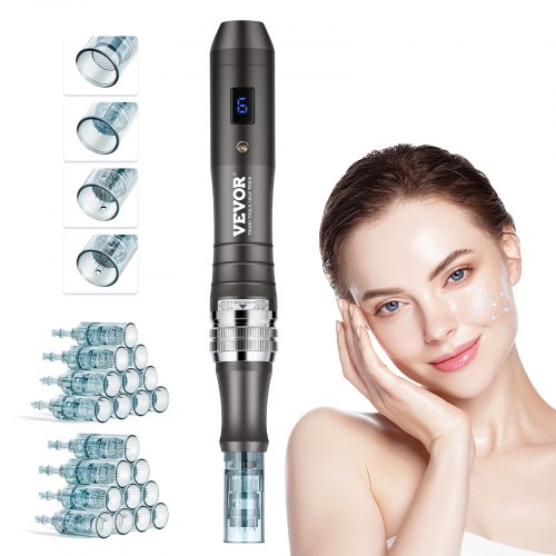 Bostome Professional Microneedling Pen with adjustable needle lengths and LCD display.