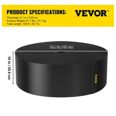 Black recycled HDPE landscape edging, 150ft long and 10in high, designed for flexible installation.