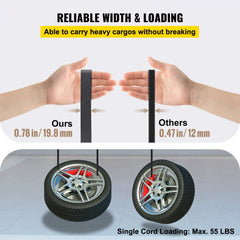 Bostome 53-pack of 21-inch heavy duty rubber bungee cords with stainless steel S-hooks.