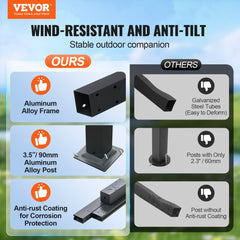 Aluminum pergola with a beige canopy, designed for outdoor shade and easy retraction.