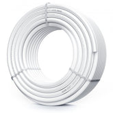 Flexible 3/4 inch PEX-A pipe in a 100ft roll, suitable for hot and cold potable water.