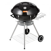Bostome 22" kettle charcoal grill with porcelain-enameled finish, wheels, and cover.