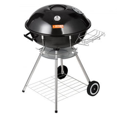 Bostome 22" kettle charcoal grill with porcelain-enameled finish, wheels, and cover.