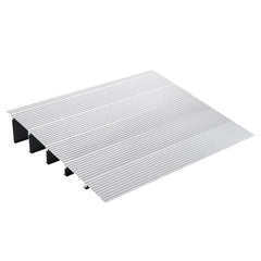 Modular aluminum door threshold ramp for 5-inch rise, supports 800 lbs.
