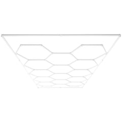 Bostome hexagon LED garage lights with 14 panels, providing 86,400 lumens of bright illumination.